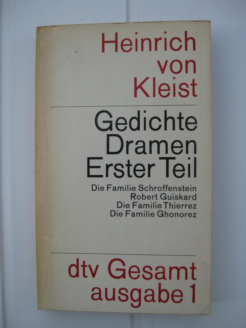 Kleist, Heinrich von - Gesamtausgabe. 6 boekdelen.