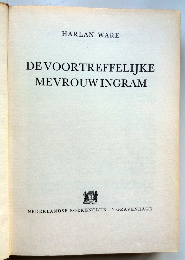 Ware, Harlan - De voortreffelijke mevrouw Ingram