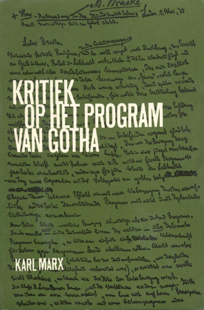 Marx, Karl - Kritiek op het program van Gotha
