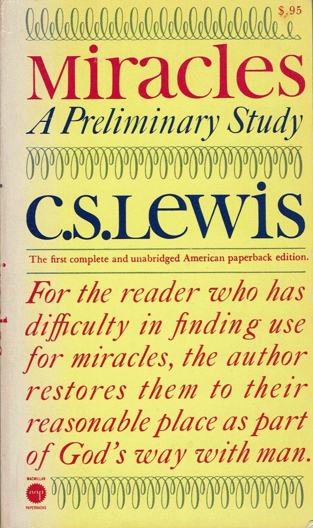 LEWIS, C.S. - Miracles - A Preliminary Study