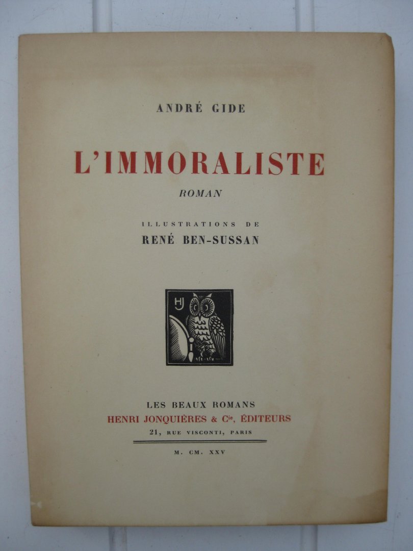 Gide, André - L'Immoraliste.