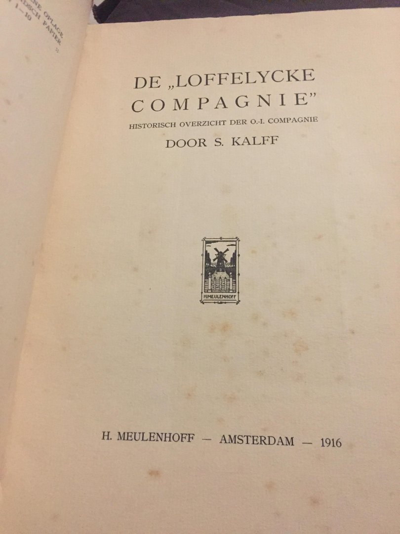 Kalff - De Loffelycke Compagnie