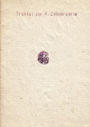 MELCHER, Chasper Otto - Traktat zur 4. Zehnerserie.