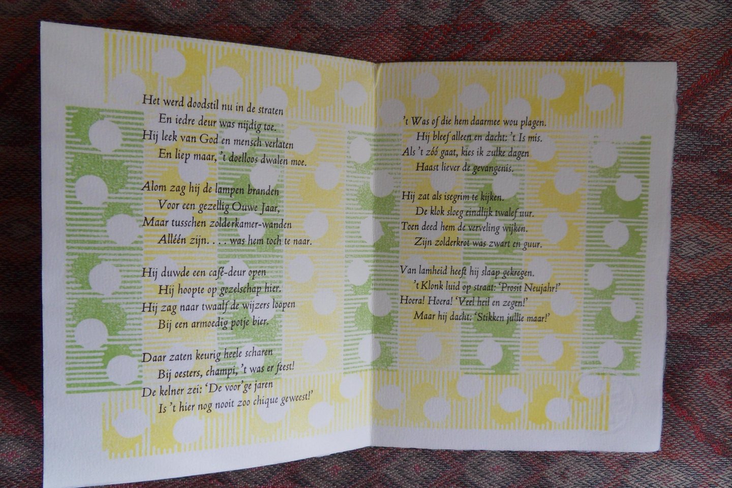 Rensburg, J.K. - Een mislukte Oudejaarsavond. [ Beperkte oplage, maar aantal niet vermeld ].