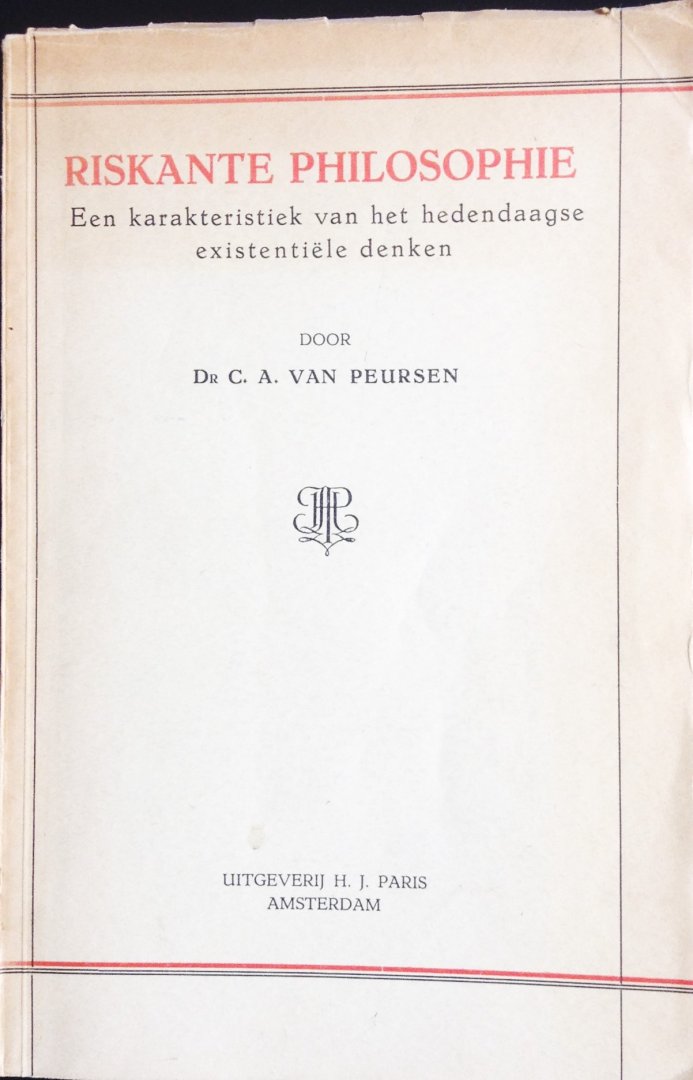 Peursen, C.A. van - Riskante Philosophie