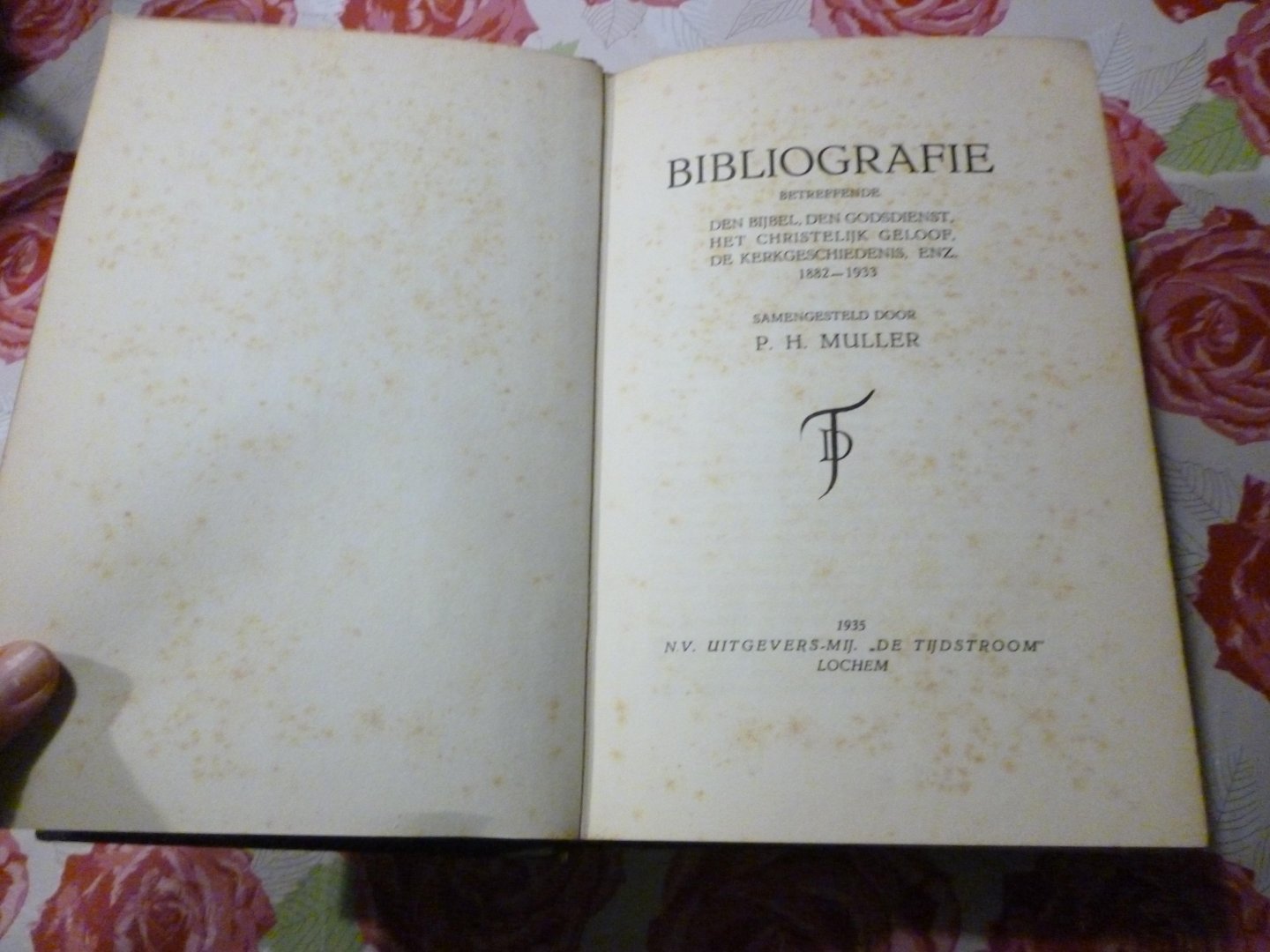 muller p.h. - bibliografie betreffende den Bijbel / den godsdienst / het christelijk geloof / de kerkgeschiedenis enz 1882 - 1933