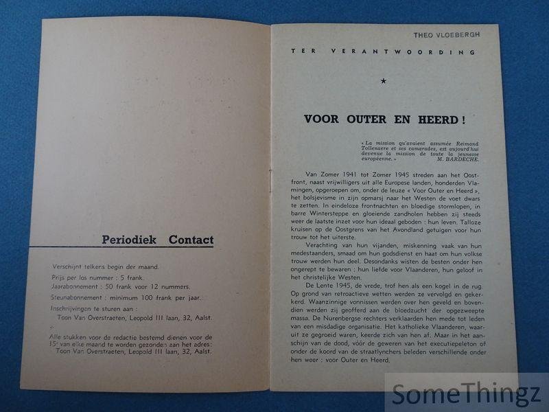 N/A. - Toon Van Overstraeten. - Periodiek Contact. April 1951, nummer 1. [Maandelijks tijdschrift voor en door Oostfronters.]