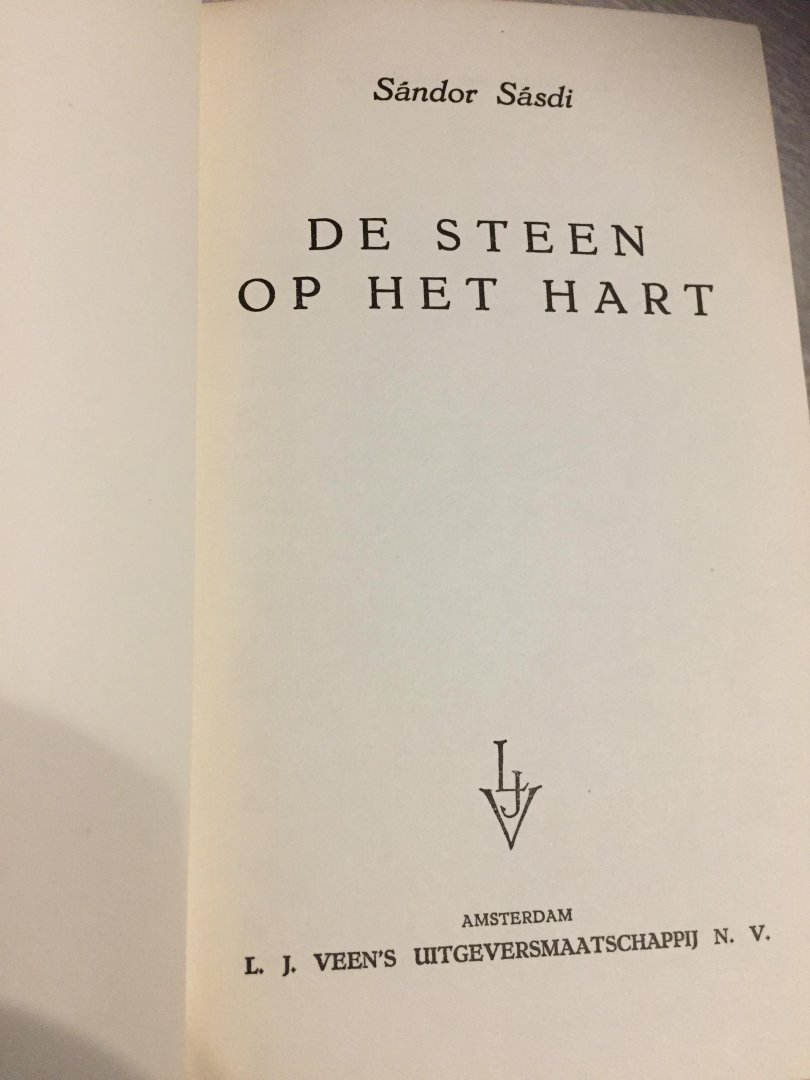 Sandor Sasdi - De steen op het hart