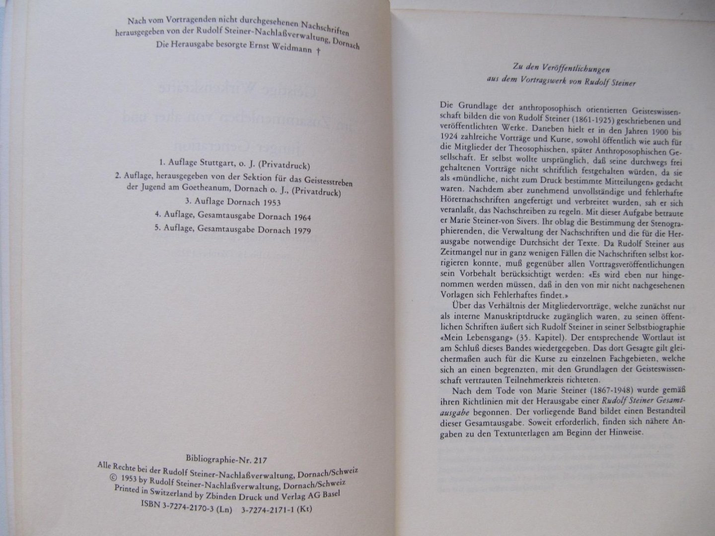 Rudolf Steiner - Geistige Wirkenskräfte im Zusammenleben von alter und junger Generation