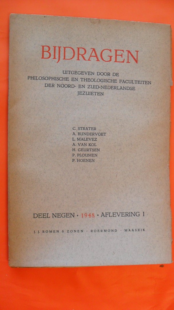 Strater Malevez Ploumen e.a. - Bijdragen van de Philosophische en Theologische faculteiten der Nederlandsche Jezuieten