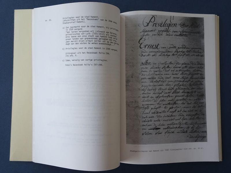 L. Van de Sijpe en An Schroe. - Tentoonstelling. Geschiedenis van de stad Hamont. Catalogus.