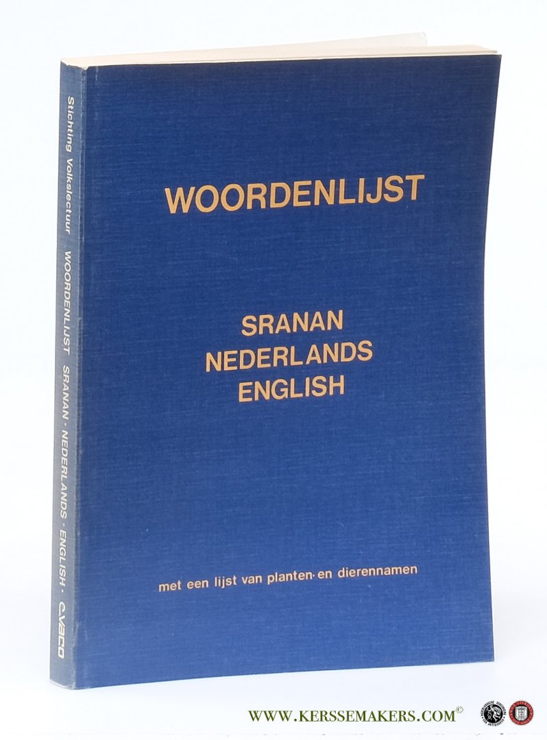 Lichtveld, Lou (intr.) - Woordenlijst Sranan Nederlands English met een lijst van planten- en dierennamen.