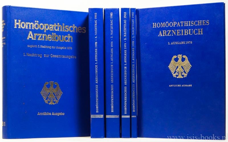 SCHLOTTMANN, U. - Homöopathisches Arzneibuch. Amtliche Ausgabe. Complete in 6 volumes.