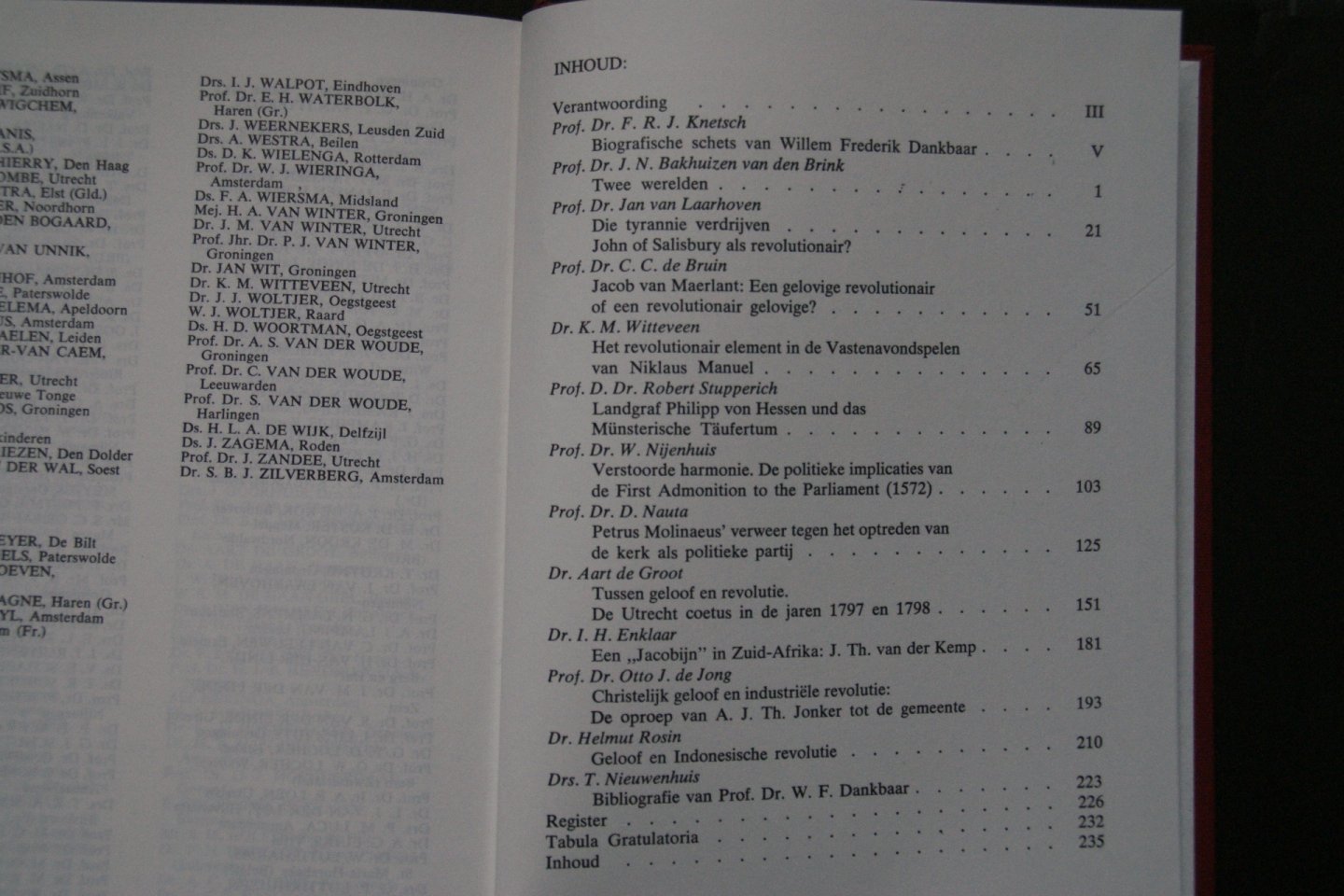 Dankbaar - Geloof en Revolutie kerkhistorische kanttekeningen bij een actueel vraagstuk aangeboden aan Prof. Dankbaar op zijn 70e verjaardag