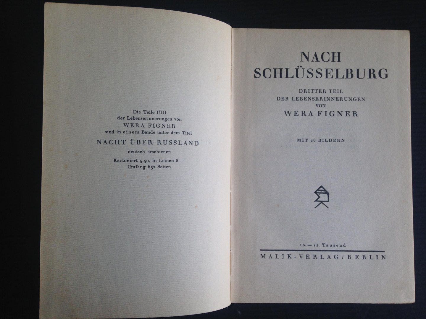 Figner, Wera - Nach Schlüsselburg, Dritter Teil der Lebenserinnerungen