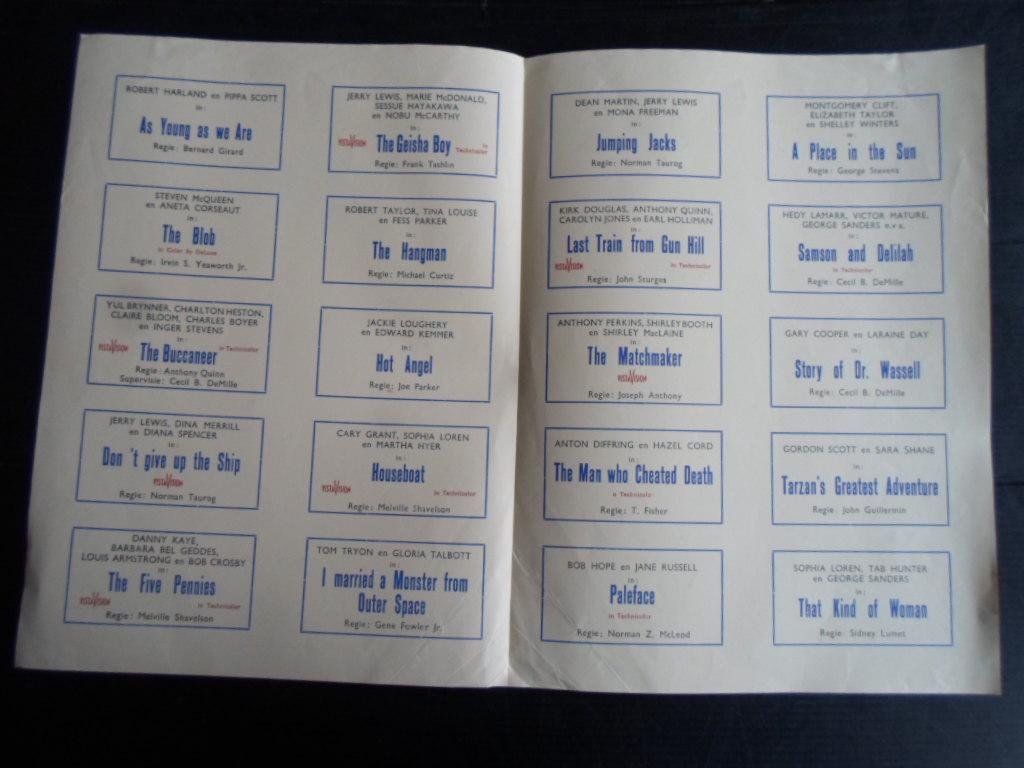  - Paramount Pictures Produktie Aankondiging 1959-1960