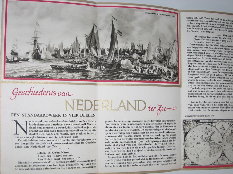 Boekfolder - Gesch.van Nederland ter zee