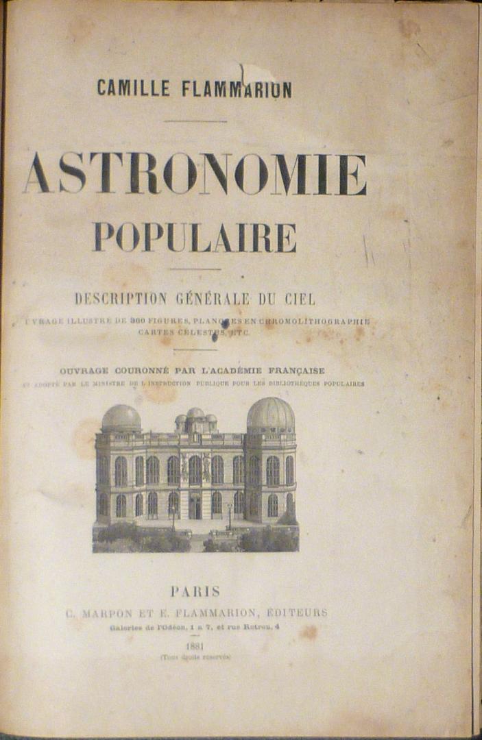 Flammarion, Camille - Astronomie populaire