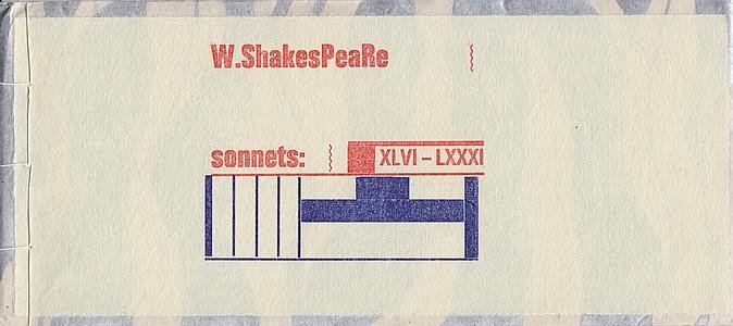 SHAKESPEARE, William - Sonnets XLVI-LXXXI. (Met een vertaling van Albert Verwey). (Bibliofiele uitgave).