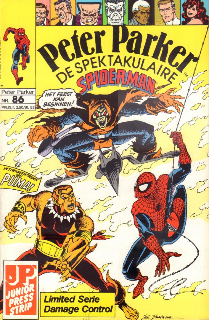 Junior Press - Peter Parker, de Spektakulaire Spiderman nr. 086, Limited Serie : Damage Control, geniete softcover, zeer goede staat