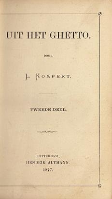 KOMPERT, Leopold - Uit het ghetto. Deel 2.