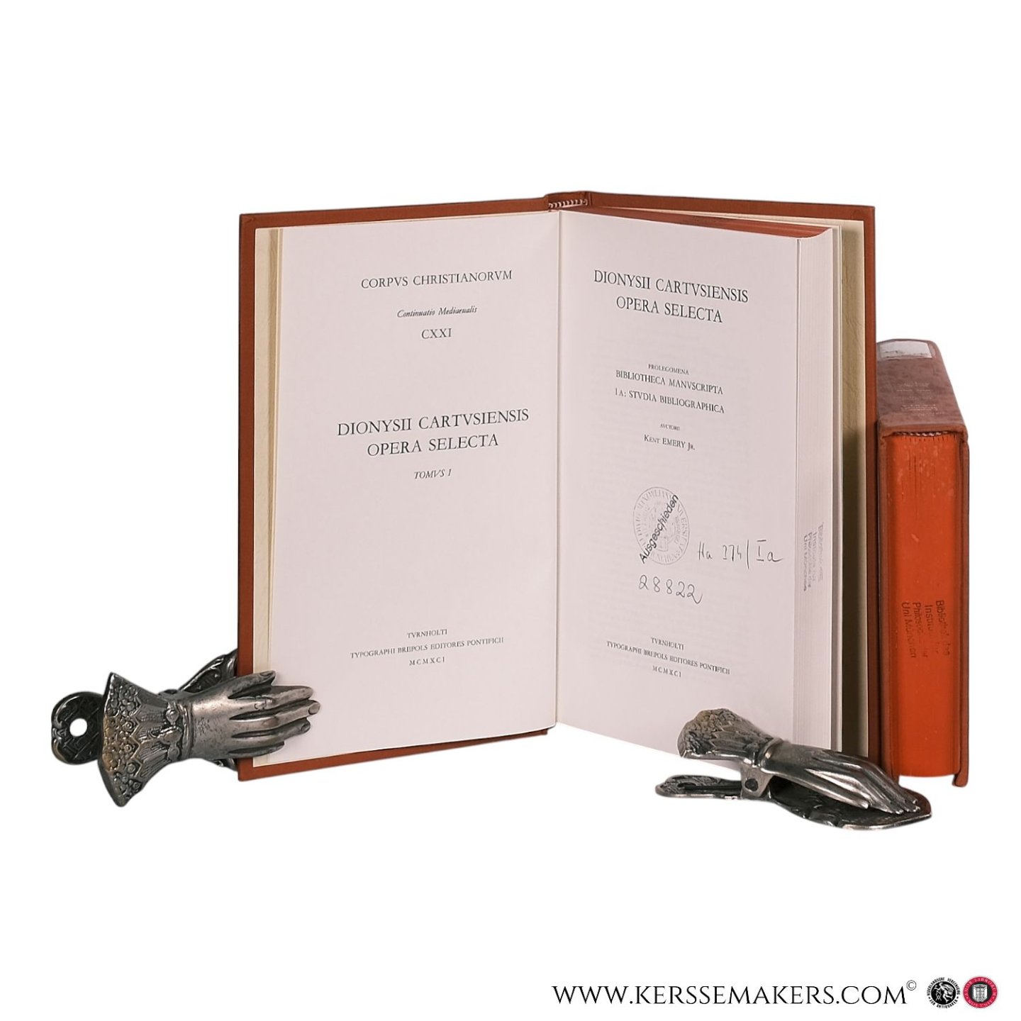 Dionysii Cartusiensis [ Denis, the Carthusian ] / Emery, Kent (ed.). - Dionysii Cartusiensis Opera selecta. Prolegomena: Bibliotheca manuscripta. I A & I B: Studia Bibliographica [ 2 volunes ].