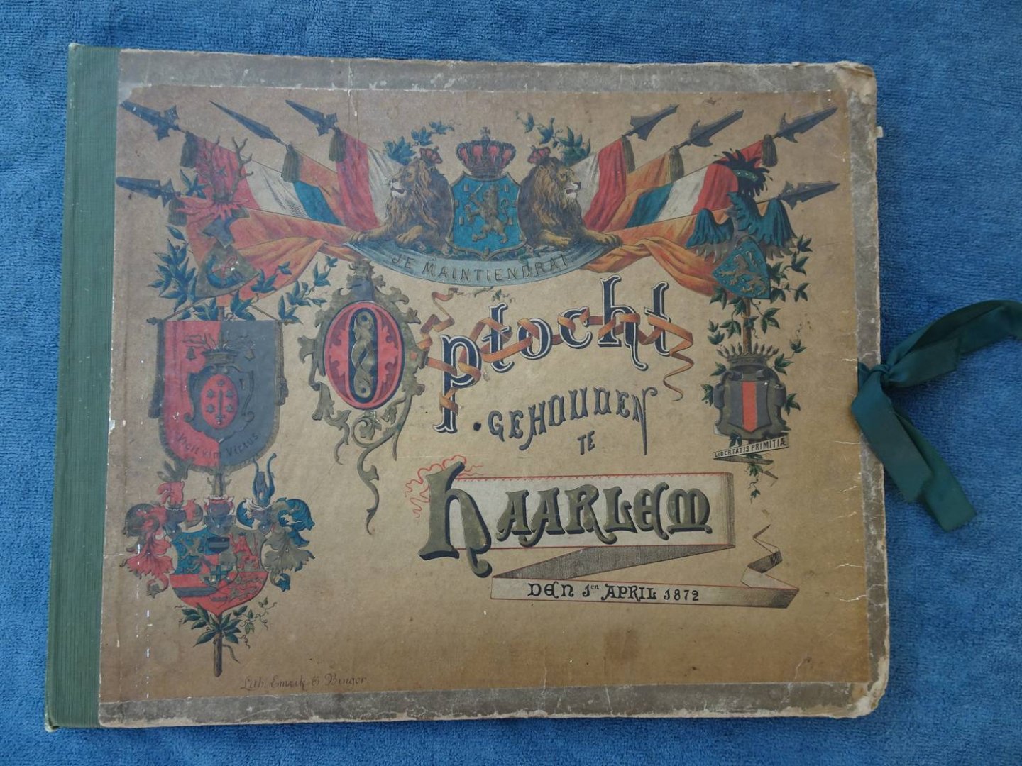 N.n.. - Optocht gehouden te Haarlem den 1en april 1872.