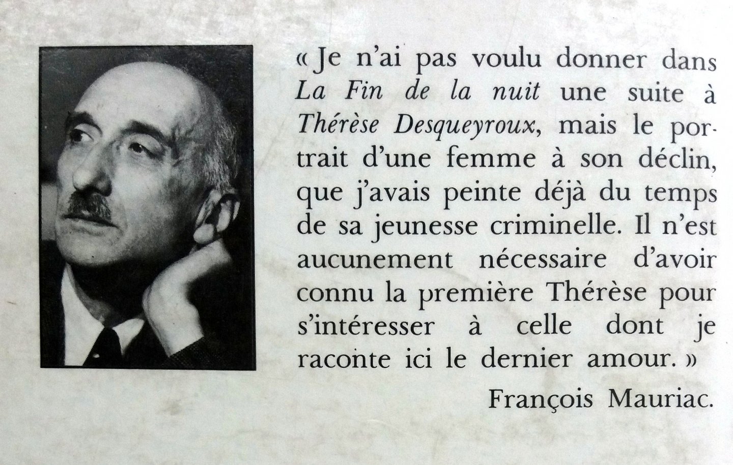 Mauriac, François - La fin de la nuit (Ex.1) (FRANSTALIG)