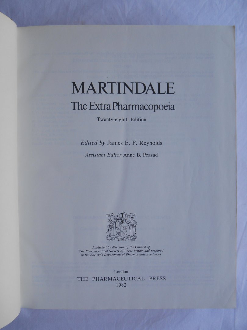 William Martindale & James E.F. Reynolds - Martindale: The Extra Pharmacopoeia