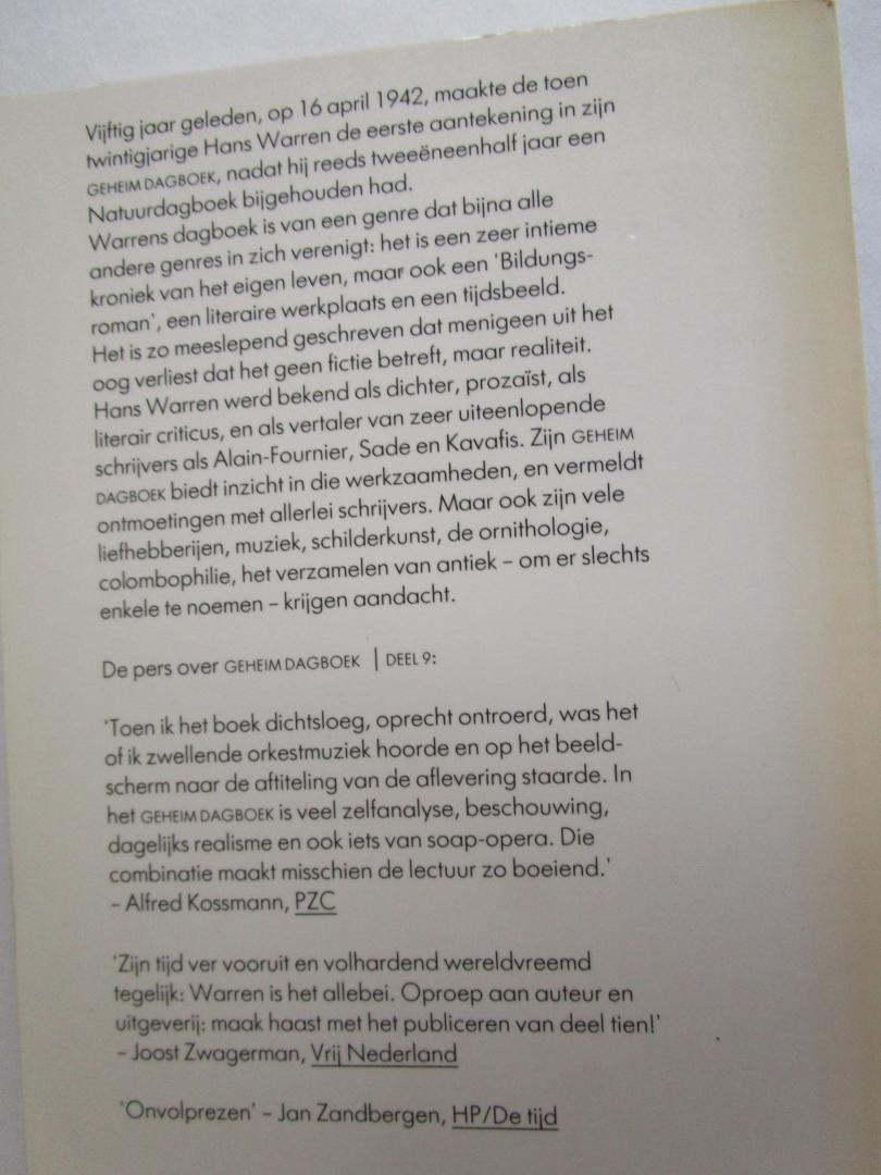 Warren, Hans - Deel 10; 1973-1975; Geheim Dagboek