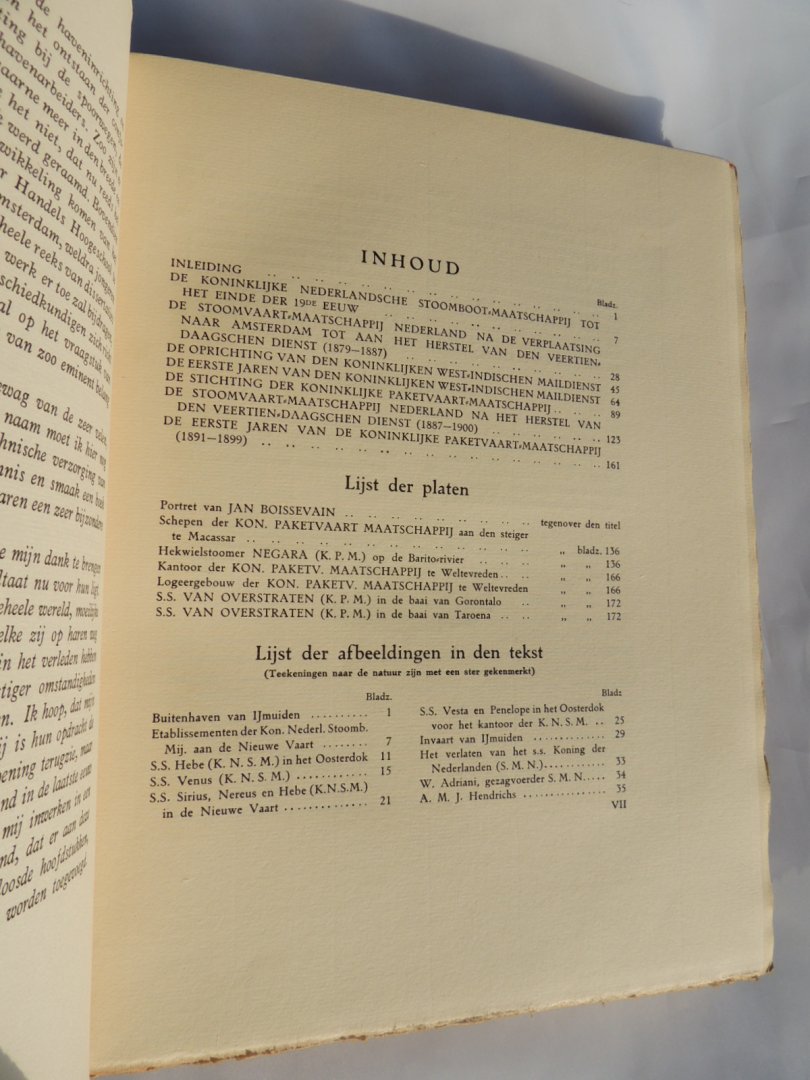 Boer de Dr. M.G. - Geschiedenis der Amsterdamsche Stoomvaart. Twee delen in drie banden. Complete set.