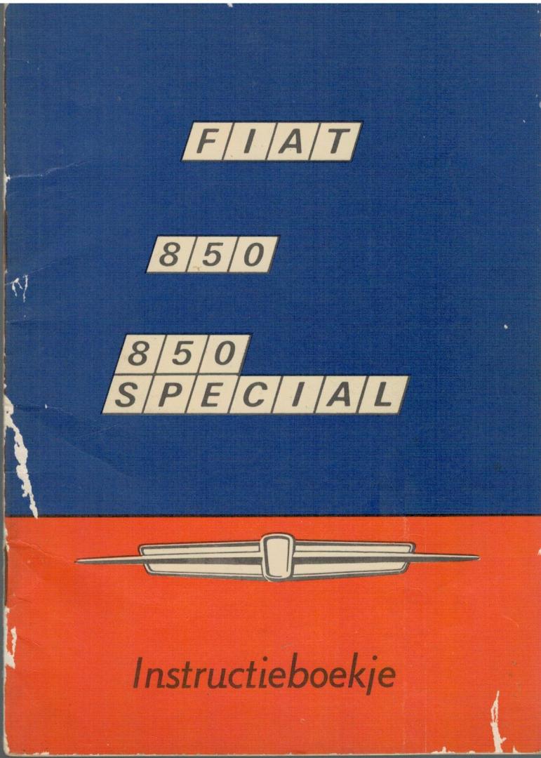 red. - FIAT 850 & 850 Special Instructieboekje