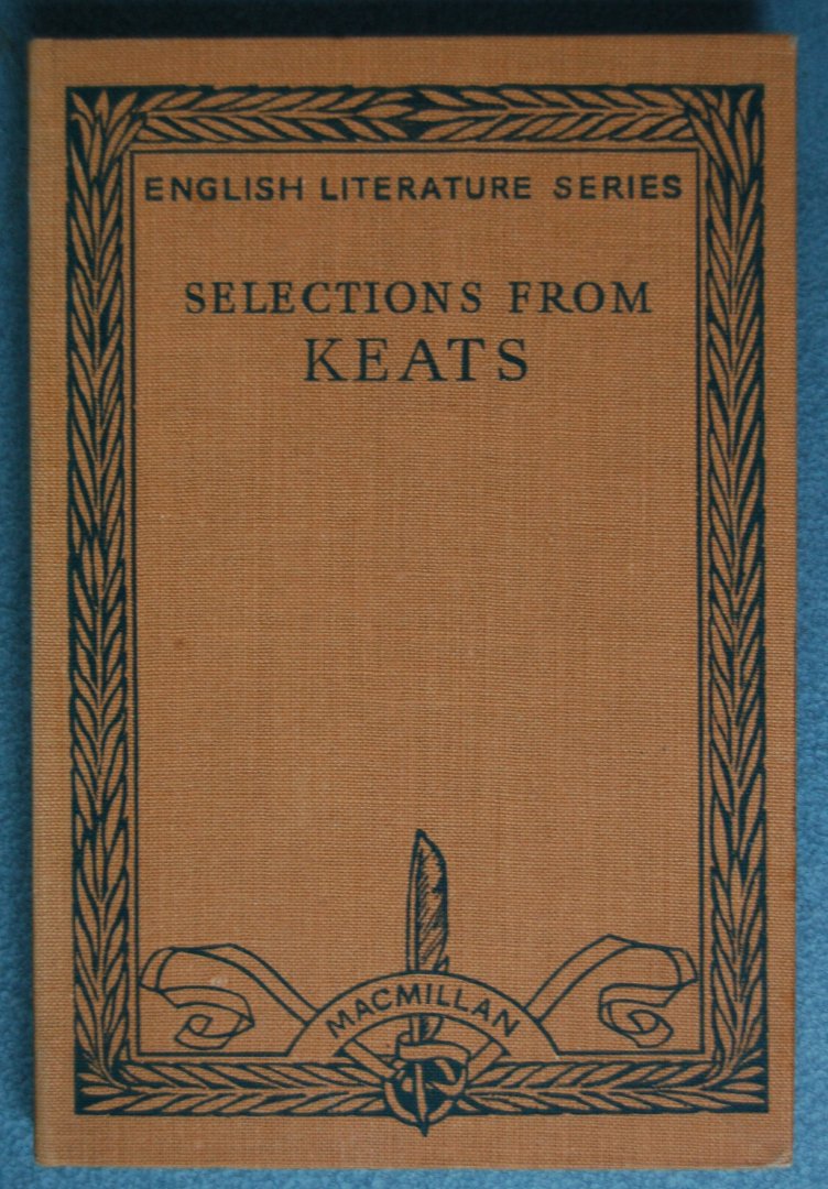 Keats, John  / Groom, Bernhard (Introduction and notes) - selections from Keats