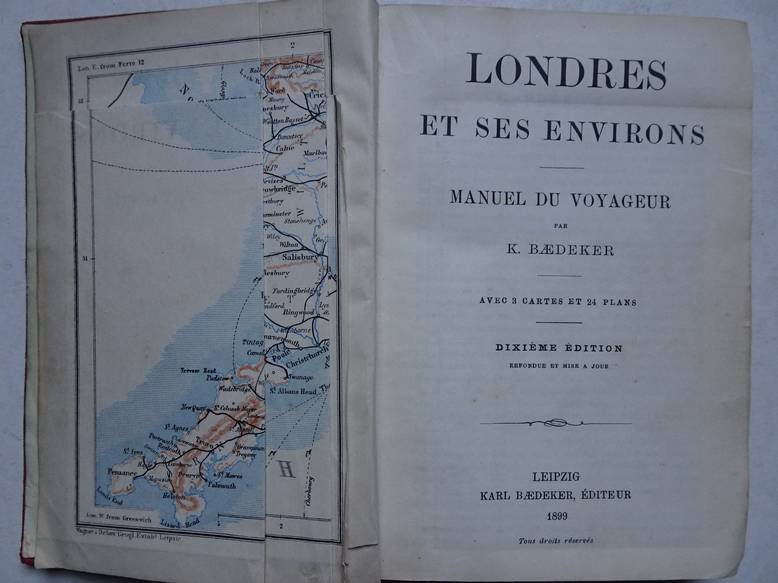 Baedeker, K.. - Londres et ses environs. Manuel du voyageur. Avec 3 cartes et 24 plans.