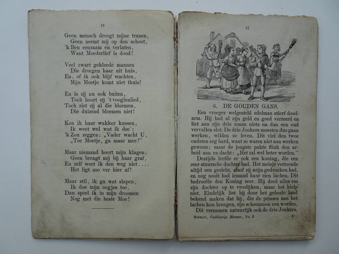 Bosman, J.M.H.. - Veelkleurige bloemen. Leesboek voor de middelklasse der lagere school.