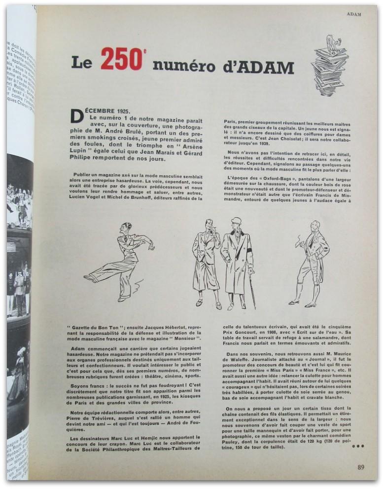 Jean Cocteau [e.a.] - ADAM No. 250. La revue de l'homme