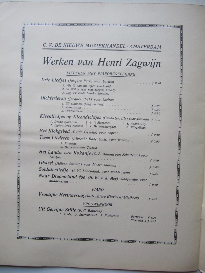 Henri Zagwijn - Dichterwijding - Sonnetten van Jacques Perk