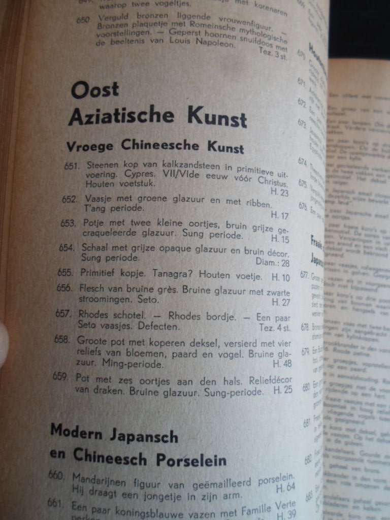 Catalogus - Oude en moderne schilderijen en antiquiteiten