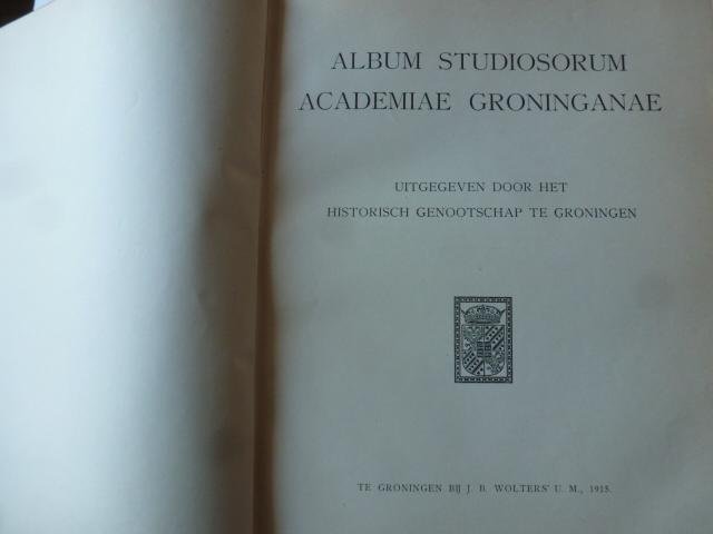 nvt - album studiosorum academiae groninganae