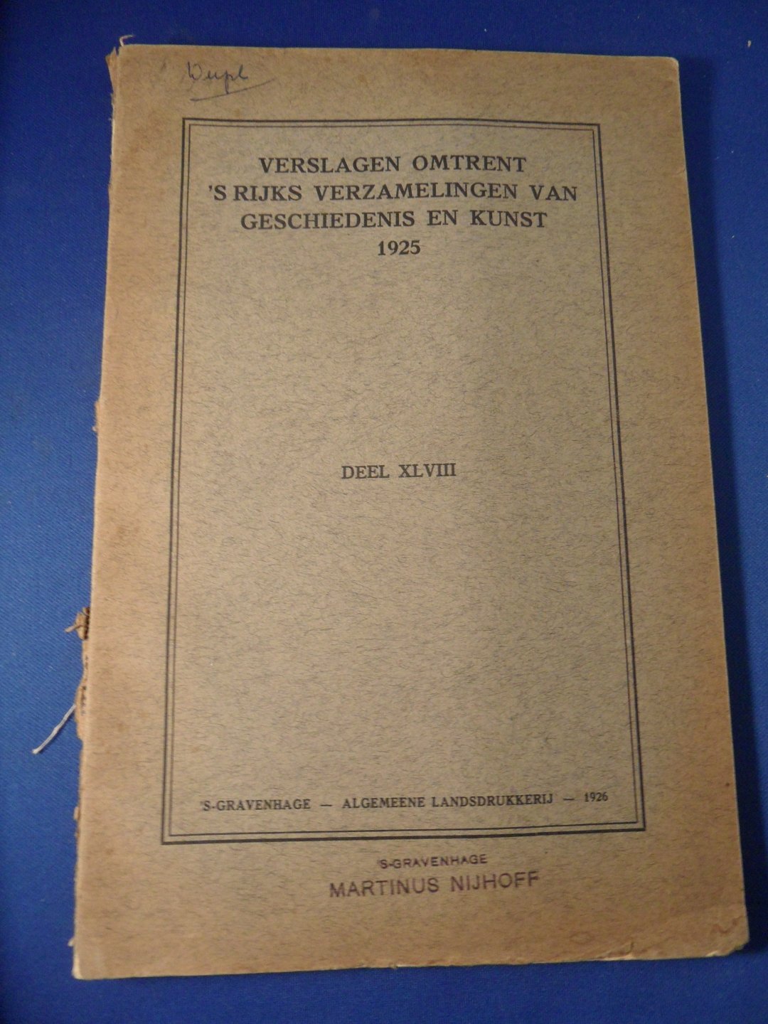  - Verslagen omtrent 's Rijks Verzamelingen van Geschiedenis en Kunst 1925, deel XLVIII