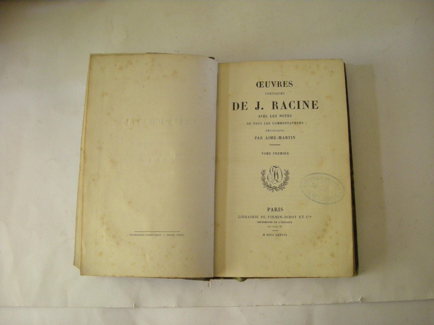 Racine, J. / Aime-Martin, recueillies - Oeuvres poetiques de J.Racine, avec les notes de tous les commentateurs, Tome 1, 2 et 3