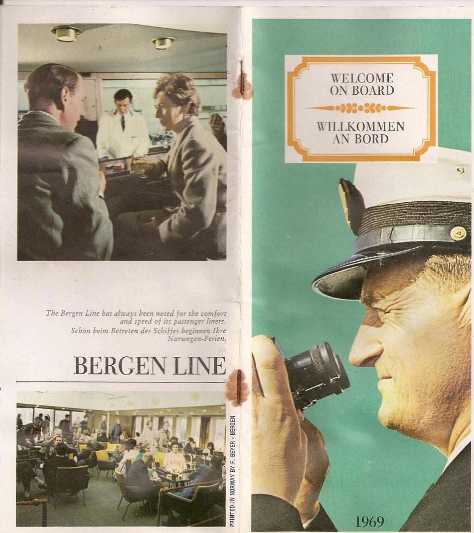 Redactie. - 1969. Bergen Line. Folder. Wellcome on board.