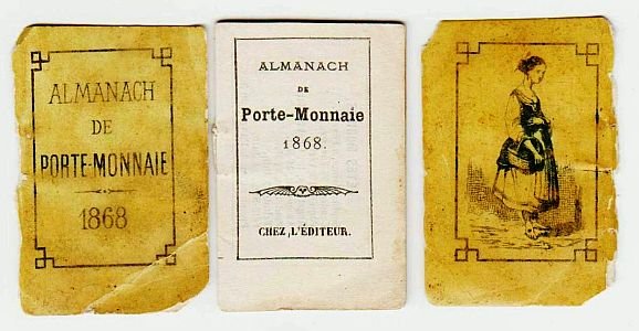 ALMANACH - Almanach de Porte-Monnaie. 1868.