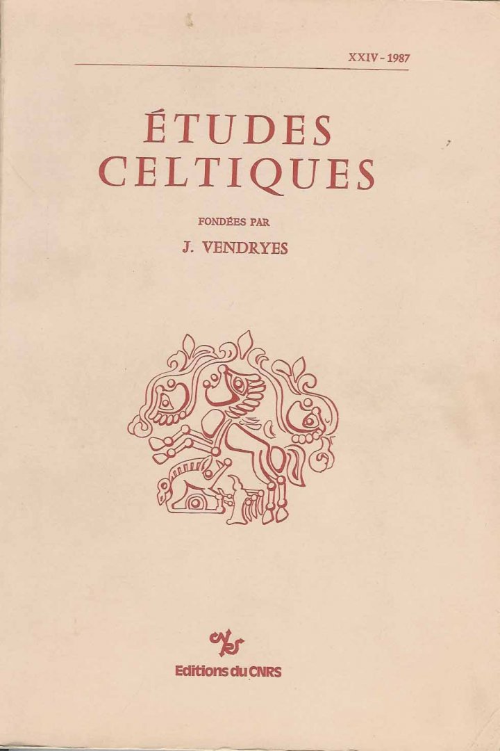 Vendryes, J. - Études Celtiques, XXIV, 1987