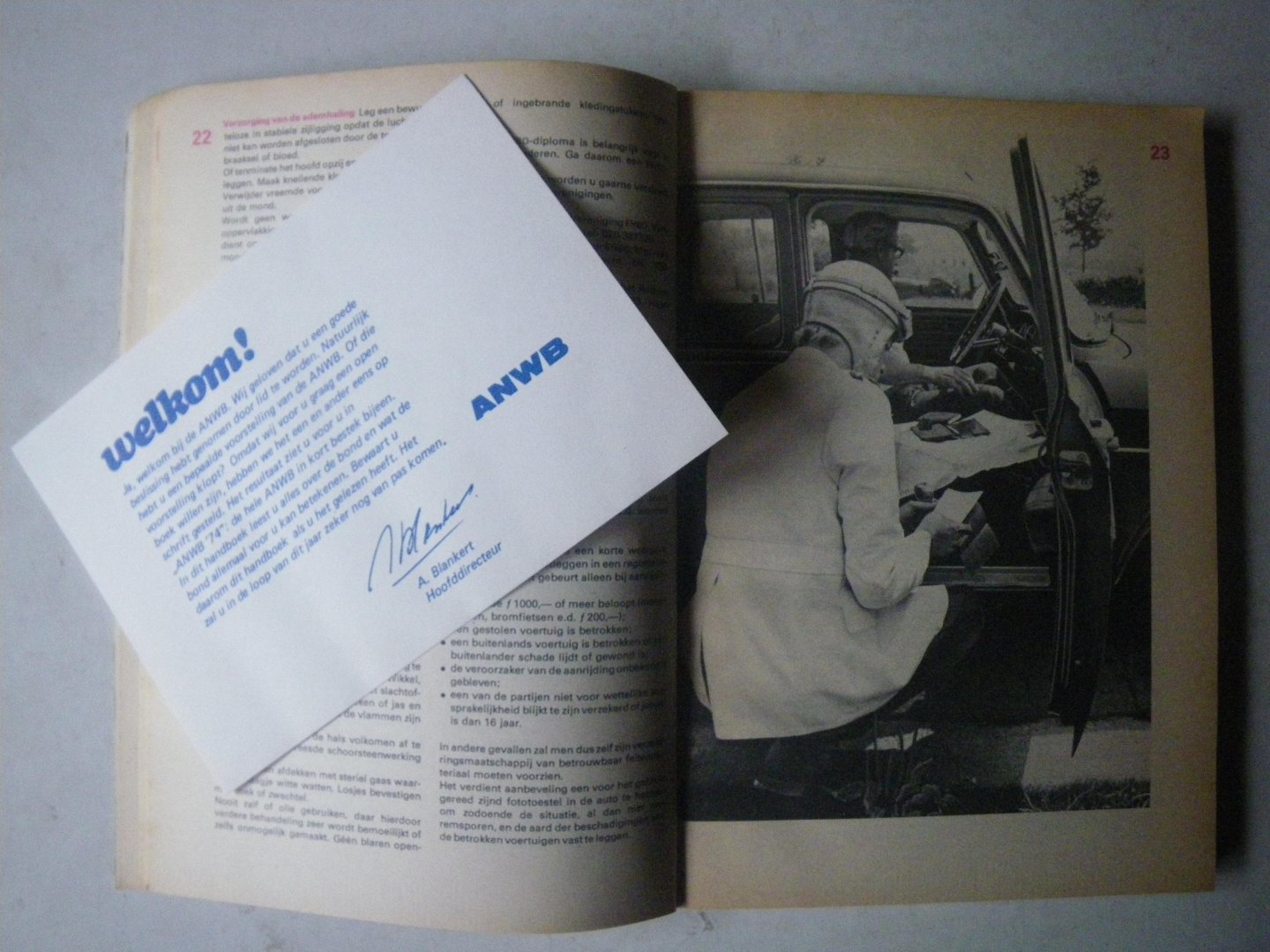 ANWB voorwoord A. Blankert - handboek anwb '74
