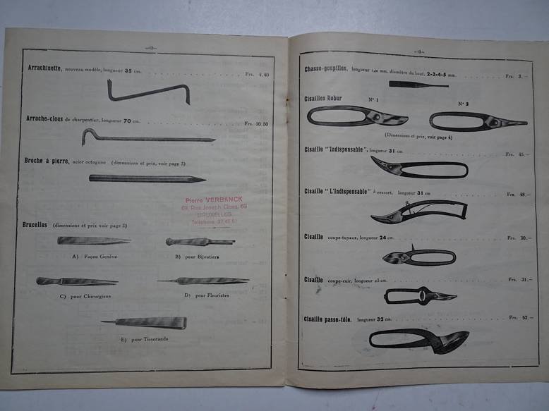 N.n.. - Société anonyme Manufacture d'outillage Amstutz. Herimoncourt (Doubs). 1930.