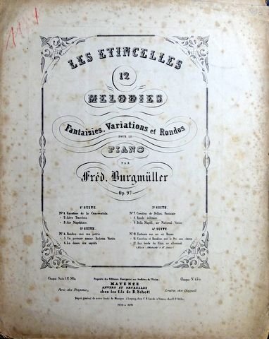 Burgmüller, Frédéric: - Les étincelles. 12 mélodies, fantaisies, variations et rondos pour le piano op. 97. Troisième suite, Nr. 8: Rondo militaire