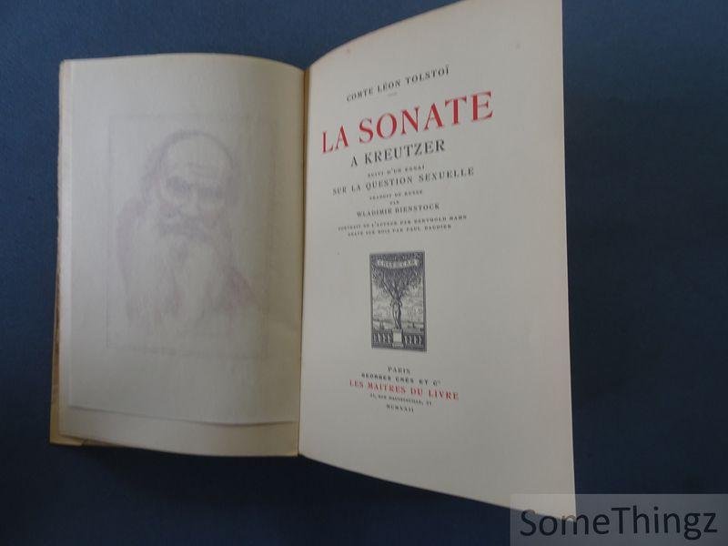 Tolstoï, Comte Léon / Wladimir Bienstock (trad.). - La sonate à Kreutzer suivi d'un essai sur la question sexuelle.