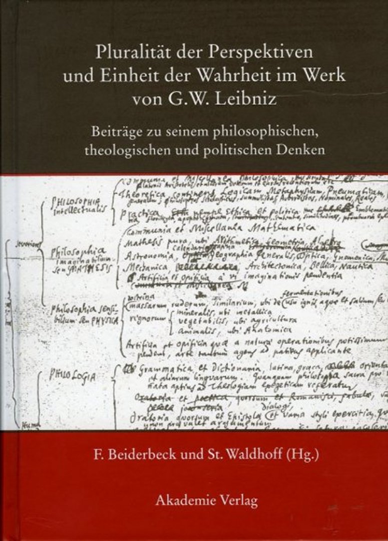 BEIDERBECK, Friedrich / WALDHOFF (herausgegeben von) - Pluralität der Perspektiven und Einheit der Wahrheit im Werk von G. W. Leibniz. Beiträge zu seinem philosophischen, theologischen und politischen Denken.
