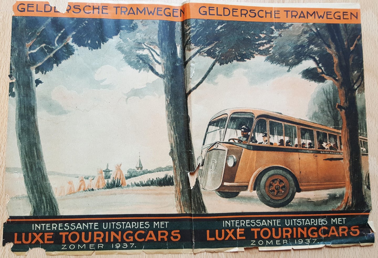  - Gelderse Tramwegen, interessante uitstapjes met luxe toeringcars zomer 1937
